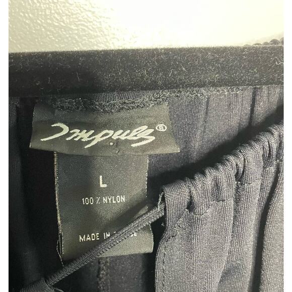 Vtg Y2K Impuls Halter Cutout Midi Maxi Dress Goth Grunge Black L Sexy‎ LBD - Picture 5 of 10